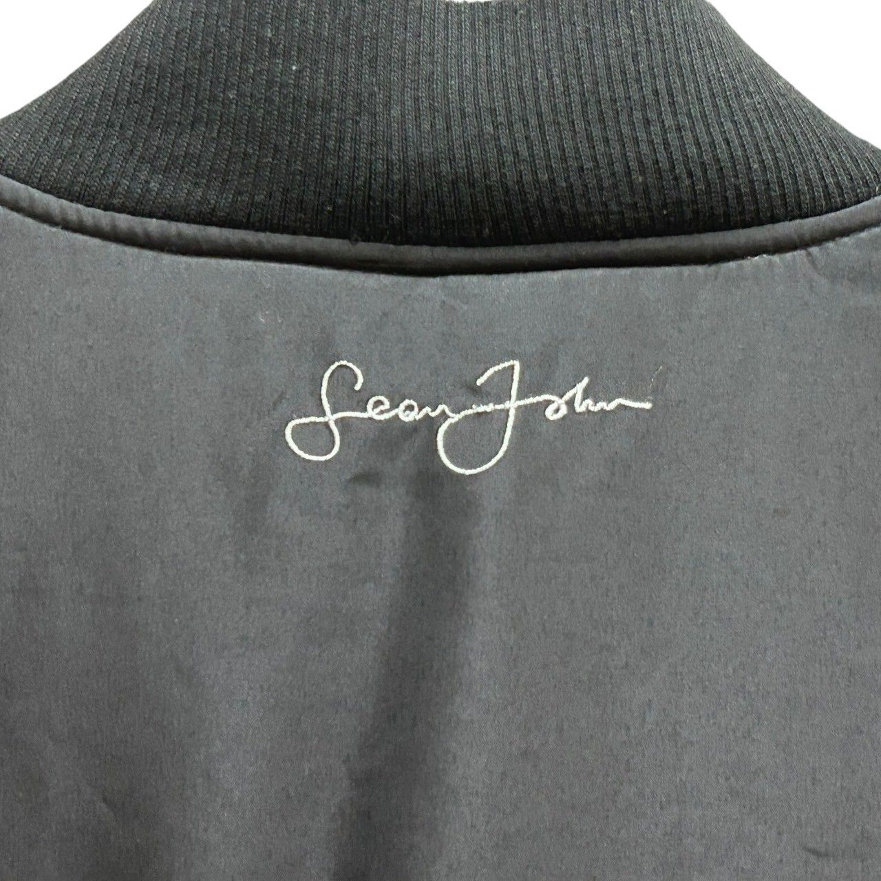Sean John ショーンジョン ロゴ 刺繍 キルティング フェイクレザー 