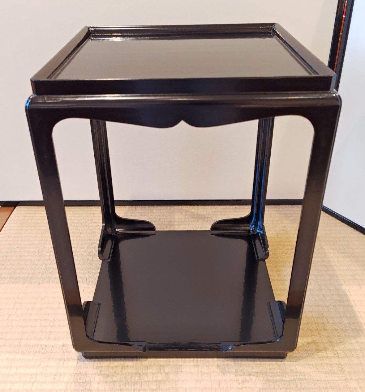 逢絢亭 茶道具 棚物 高麗卓 京塗 一閑塗 木製 塗師 佐々木宗章 共箱入り