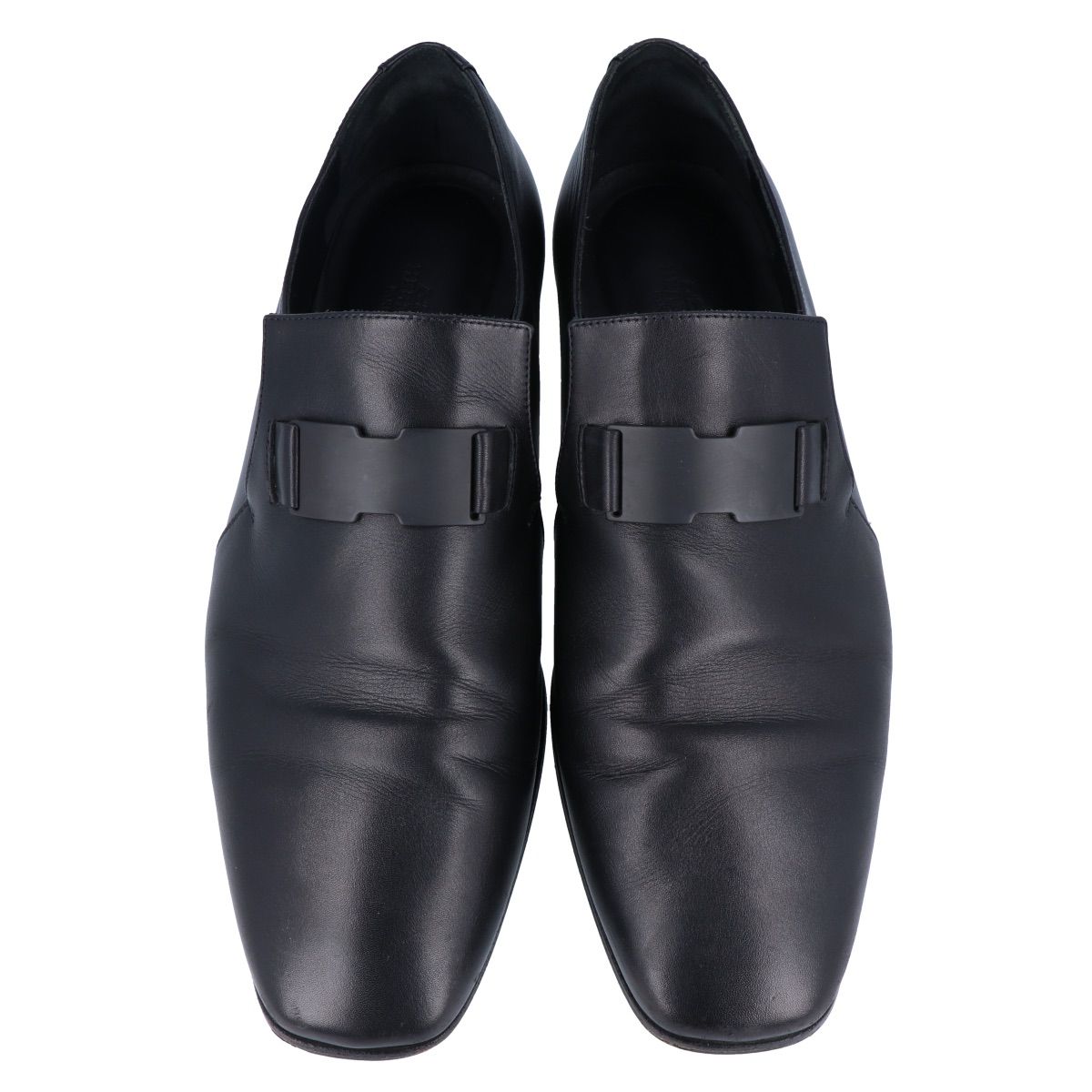 エルメス　メンズローファー28CM 黒 HERMES】 エルメス ビジネスシューズ 靴 モカシン ローファー