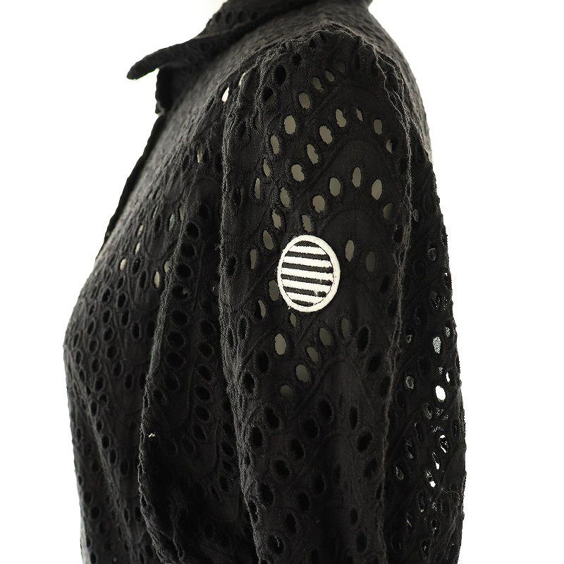 【ボーダーズアットバルコニー】LACE SHIRT DRESS ワンピース 黒 ボーダーズアットバルコニー BORDERS at BALCONY LACE SHIRT DRESS