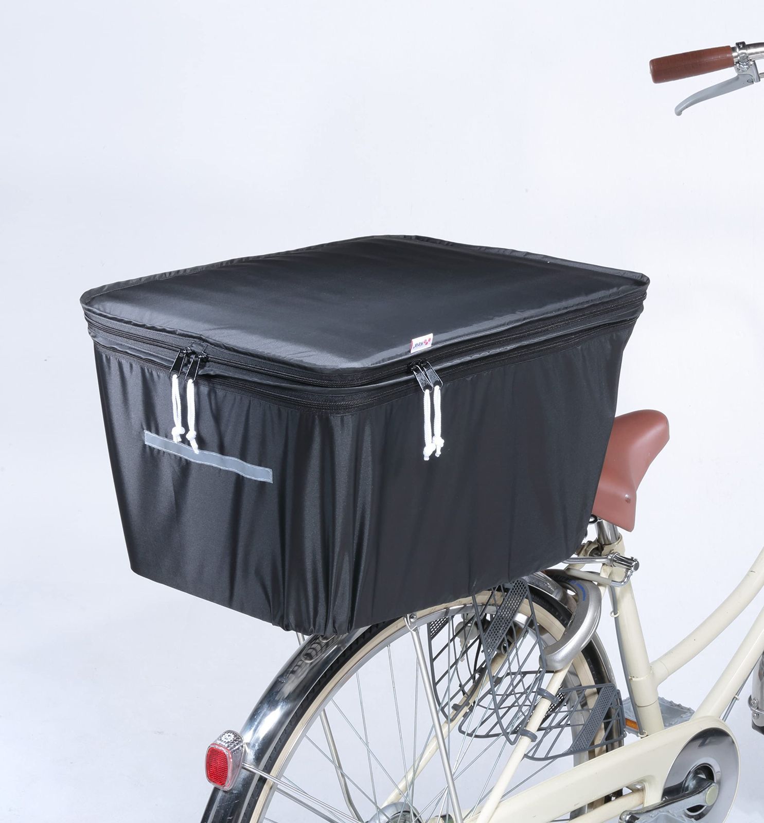 【特価商品】大型カゴ対応 2段式後カゴカバー 自転車 KWR-210BK Seisakusyo) ブラック 川住製作所(Kawasumi