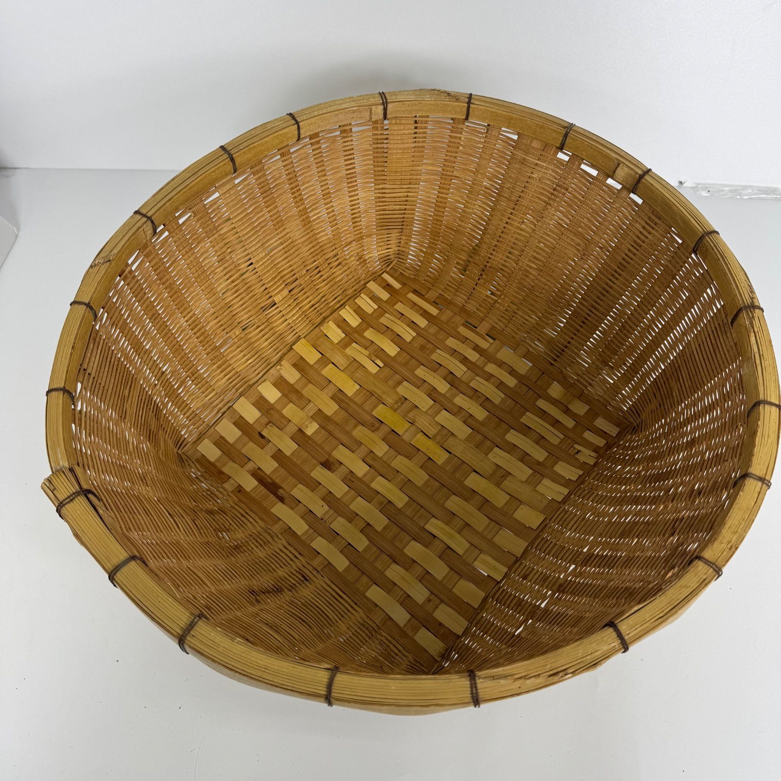 レトロ】竹かご 3個セット 昭和 アンティーク 籠 収納かご インテリア