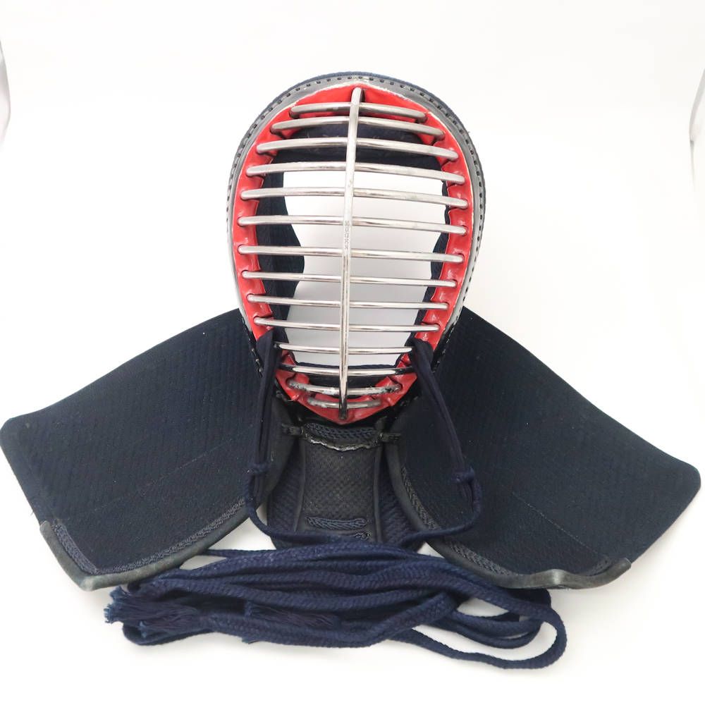 MUGEN 赤 剣道防具 面 頭部周り60cm|閂から面垂端20cm 武道 ネーム刺繍あり メンズ HY976