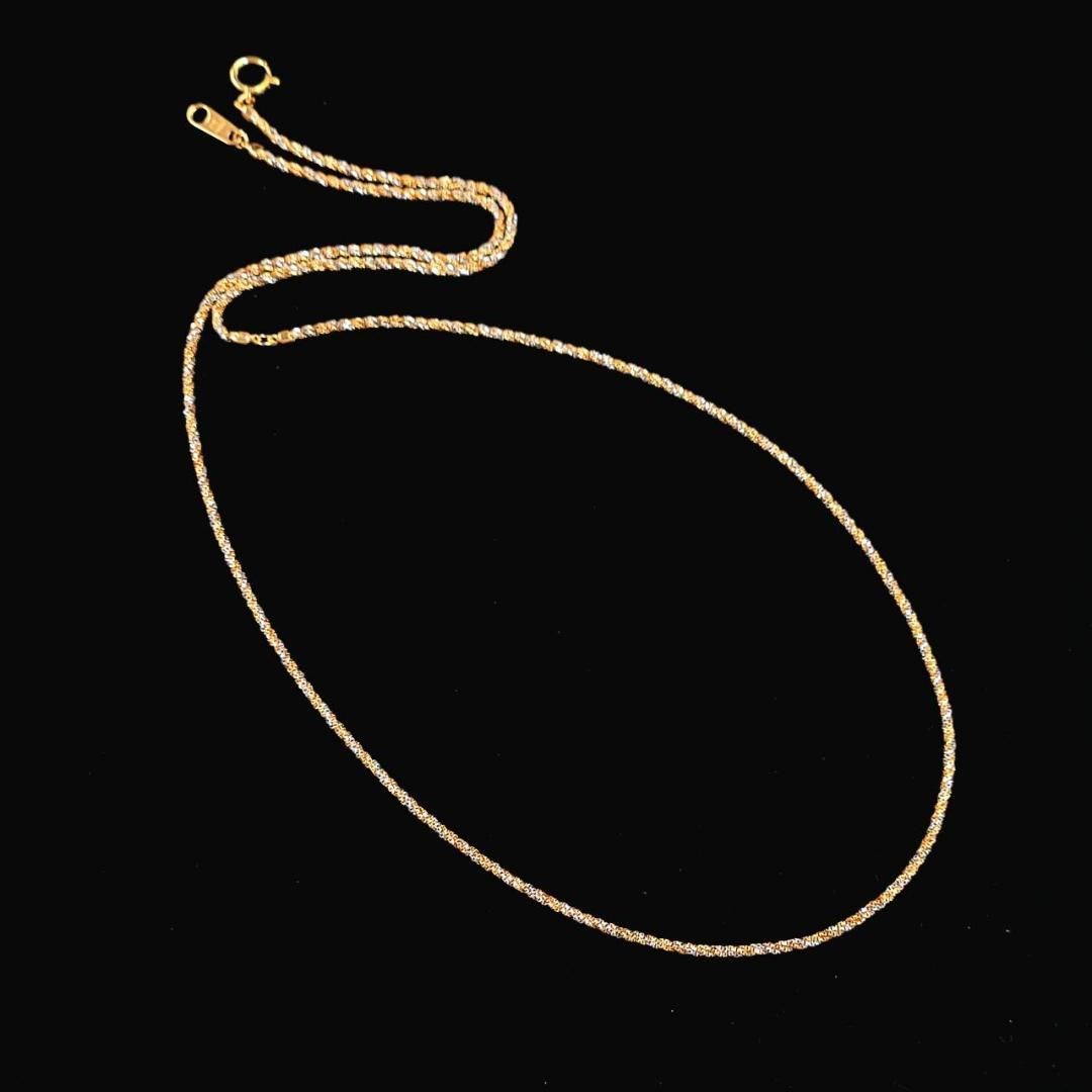 51cm 18金 k18yg プラチナ pt850 ロープチェーン ネックレス - メルカリ 