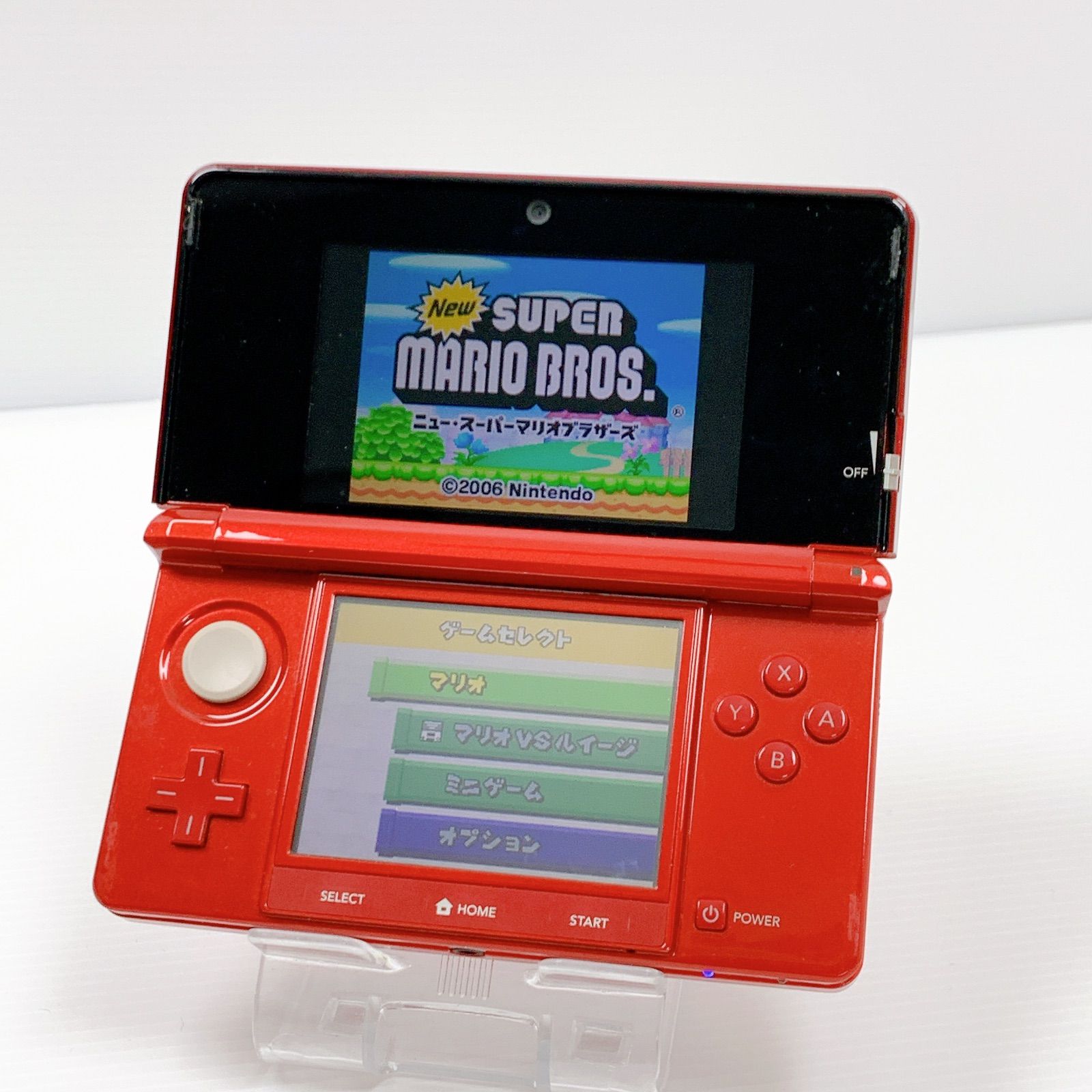 1円】ニンテンドー3DS 本体 フレアレッド 任天堂 CTR-001 初期化/動作