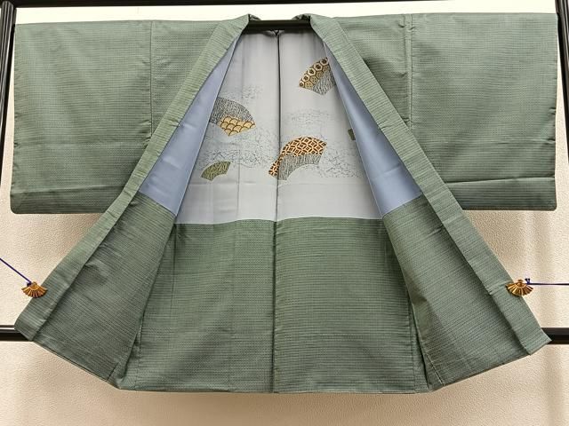 平和屋着物○男性 本場大島紬 アンサンブル 100亀甲 総詰め 日高 