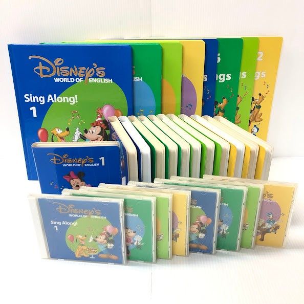 2012年シングアロング　ディズニー英語 2012年購入 シングアロングセット DVD12枚 旧子役 絵本＆CD 字幕