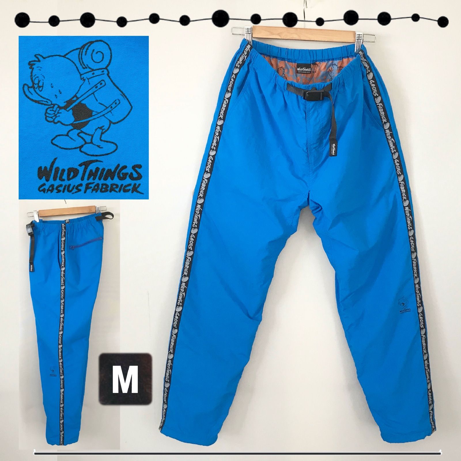 WILDTHINGS ワイルドシングス / GASIUS ガシアス☆SIDE TAPE PANTS☆サイドテープ/ナイロンパンツ ☆BLU/WG-19017F☆メンズM 2403M041 - メルカリ