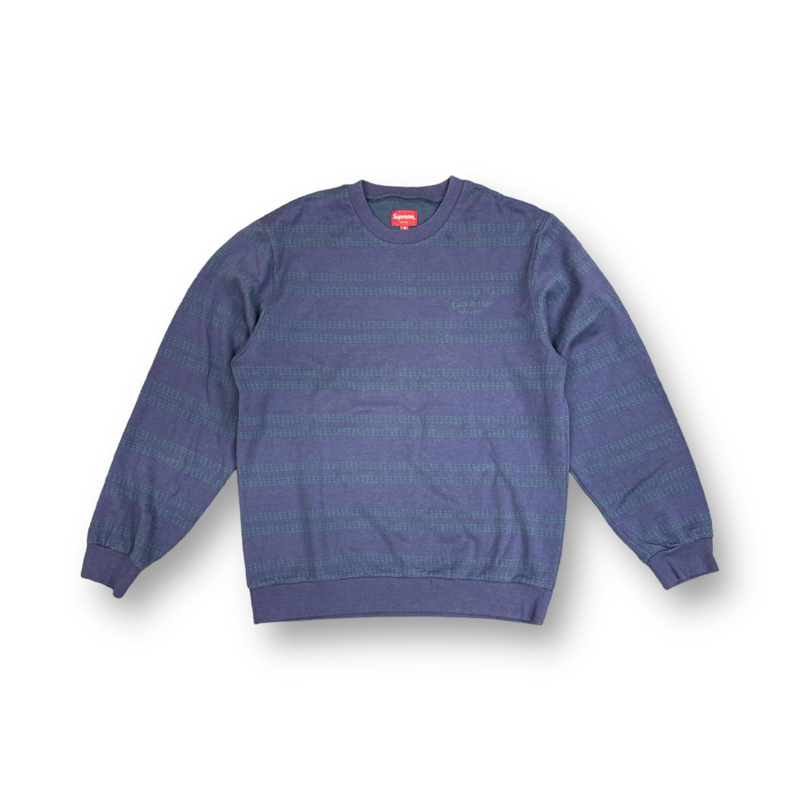 supreme Dash Stripe Crewneck/18SS/M