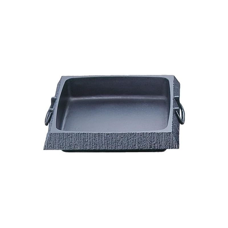 岩鋳 Iwachu すき焼き鍋 石庭角 大 黒焼付 内寸24×24cm IH対応 南部鉄器 0