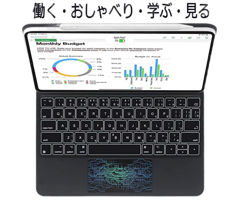 日本語マジックキーボードiPad第10世代用10.9インチ(おまけ付き