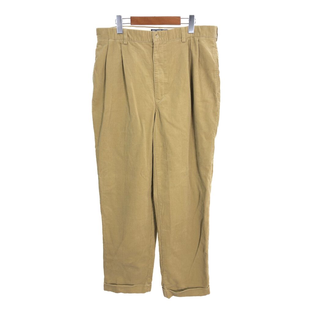 Polo by Ralph Lauren ポロ ラルフローレン 2タック コーデュロイパンツ ベージュ (メンズ W35 L32) 中古 古着 R2866