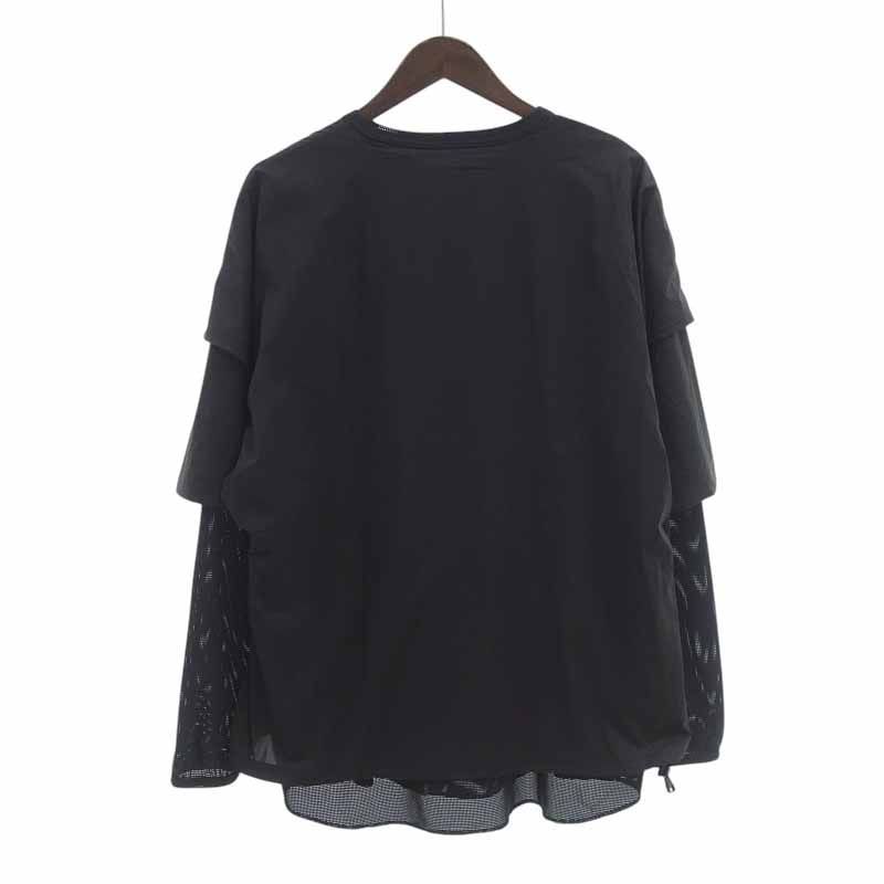 ポリクアント POLIQUANT THE LAYERED L S TEE レイヤードロングスリーブティーTシャツ ブラック サイズ メンズ2