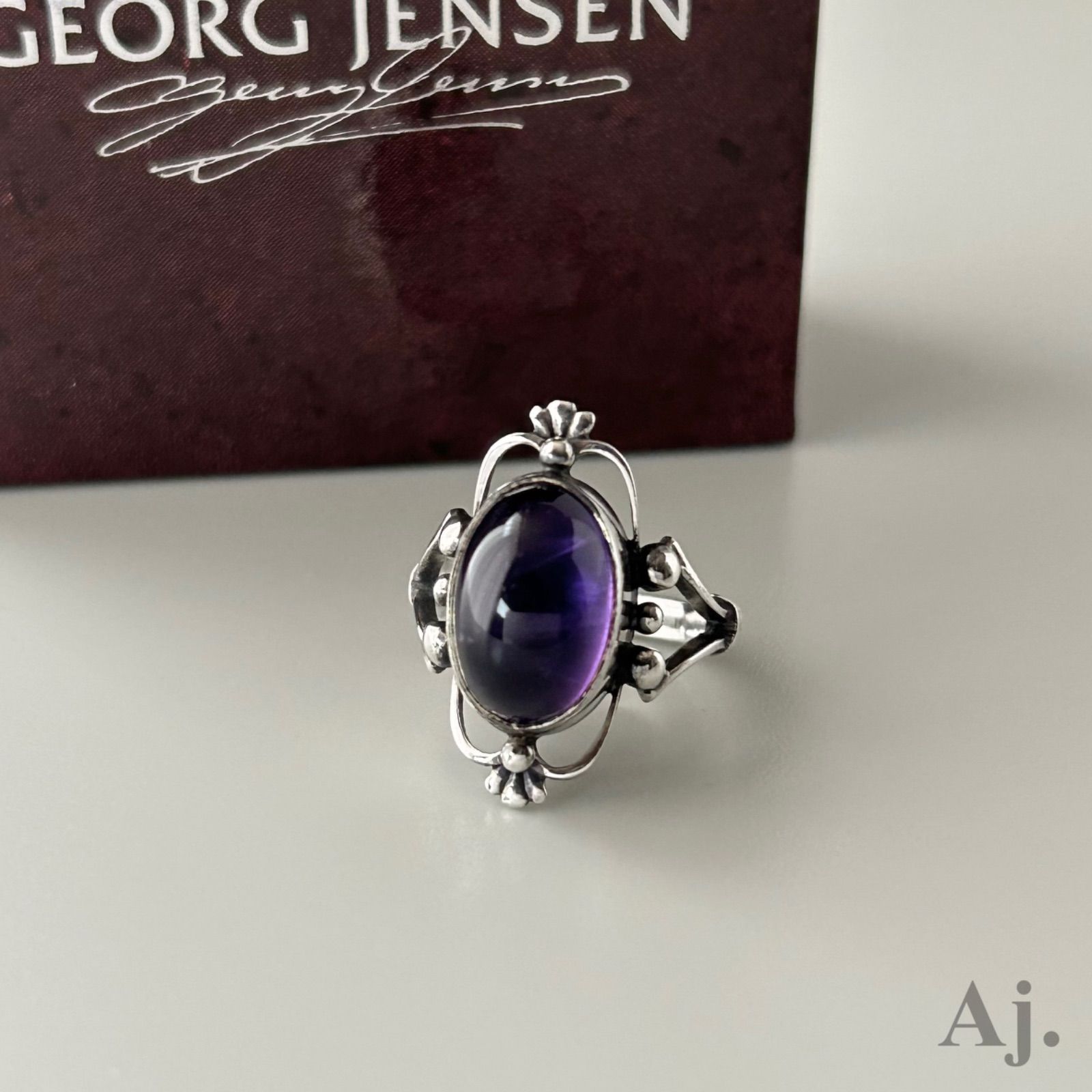 ジョージジェンセン 激レア リング 指輪 6 アメジスト AG925 ヴィンテージ Georg Jensen - メルカリ