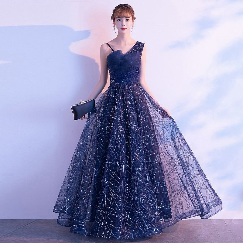 星空 キラキラ 結婚式 パーティードレス ブライズメイド ドレス 花嫁 フォーマル ドレス 演奏会ロングドレス お誕生日 披露宴 卒業式 お呼ばれ 二次会 ワンピース ドレス 二次会hunsha06