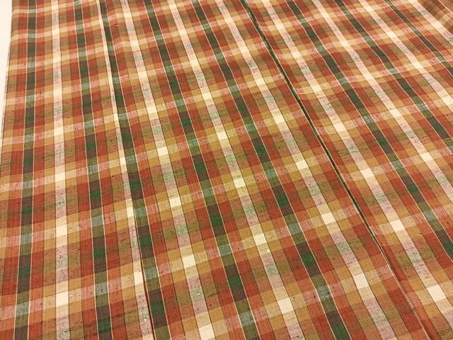 平和屋着物○上質な紬 格子柄 正絹 逸品 BAAT0803yc - メルカリ 