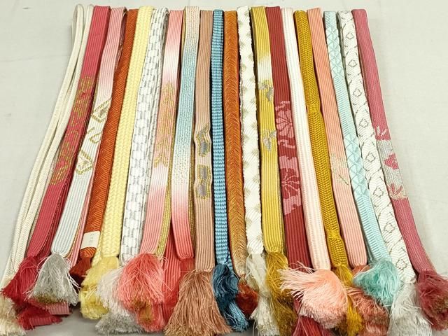 平和屋着物○和装小物 帯締め20本 亀甲組 奈良組 高麗組 笹