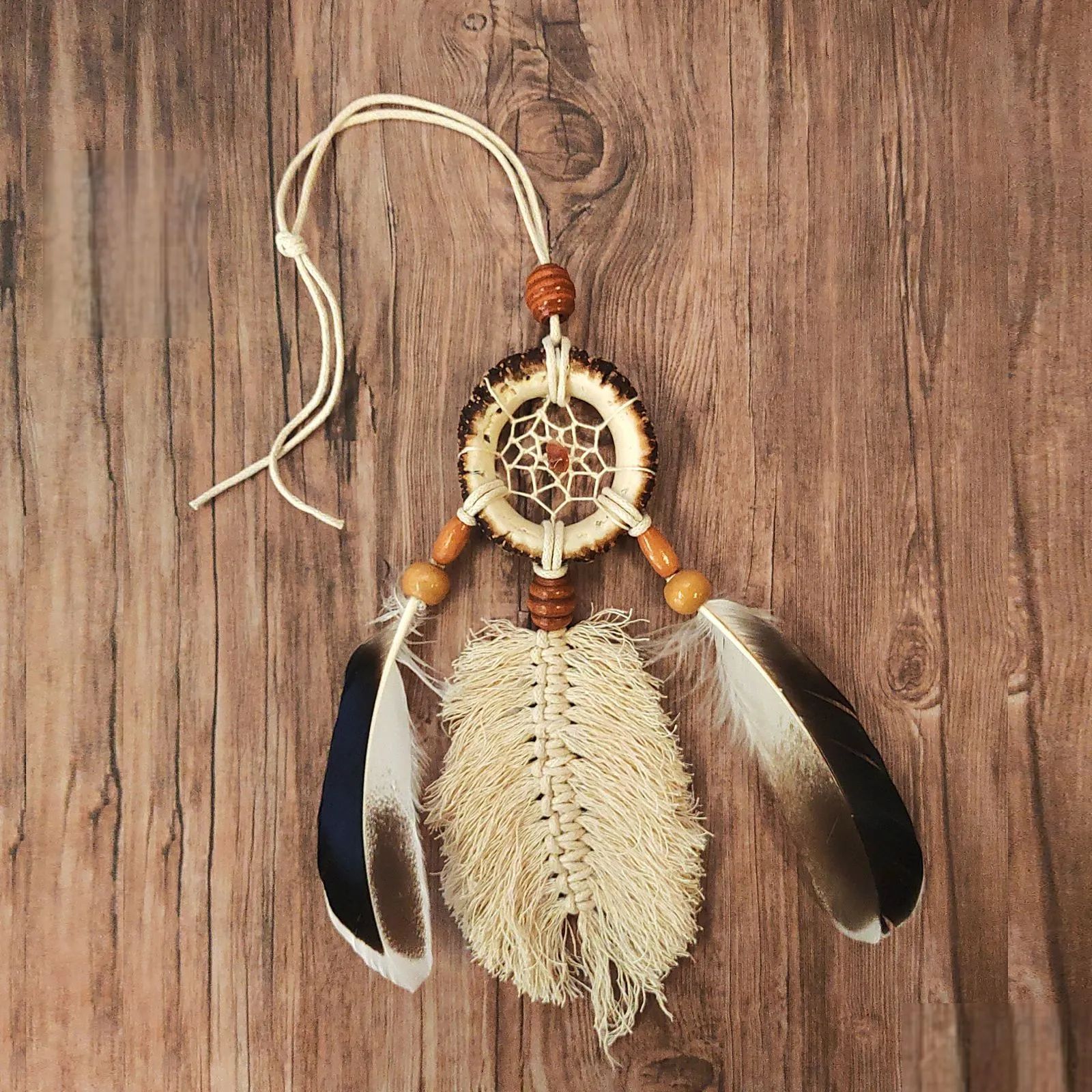 【ハンドメイド】天然　鹿角　ドリームキャッチャー