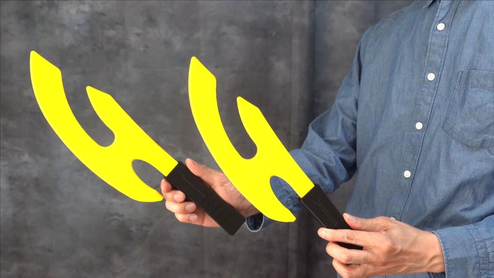 ワールドトリガー/双月風小道具2本セット/小南桐絵風コスプレ用/3D