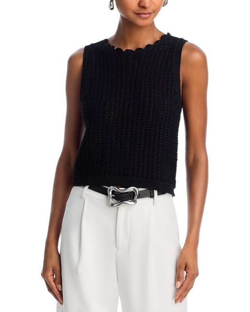 MARINE SERRE ブラック Tennis Court キャミソール MARINE SERRE ブラック Tennis Court キャミソール トップス