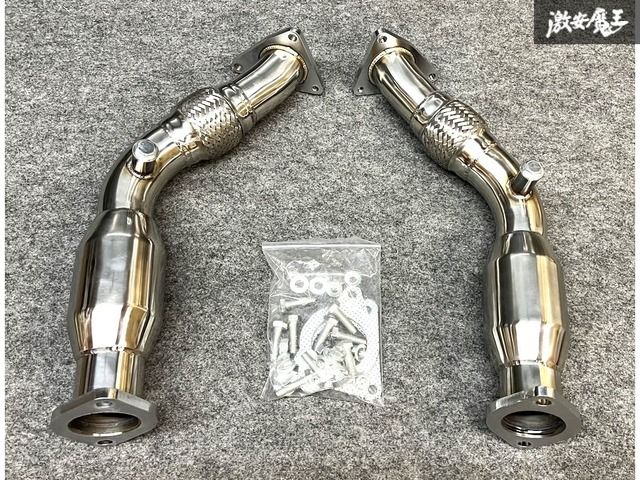 フェアレディZ 触媒ストレート Z34 370Z VQ37VHR 日産 NISSAN 2008~ ダウンパイプ ステンレス パイプ径約61φ 競技用 在庫あり 新品 即納！