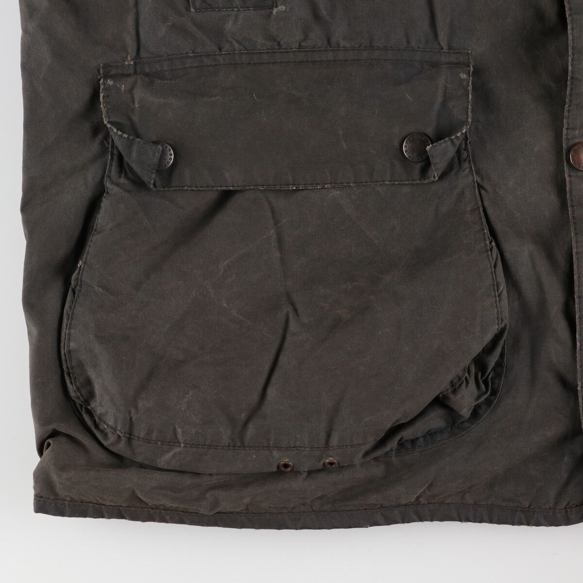 古着 90年代 バブアー Barbour BORDER ボーダー 旧3ワラント ワックスコットン オイルドジャケット 英国製 C46  メンズXL/eaa343648