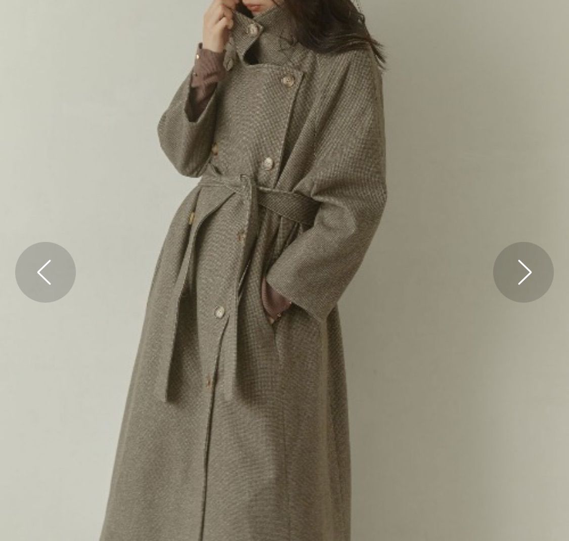 ACYM Stand collar long trench コート ベージュ ACYM Stand collar long trench コート ベージュ ACYM（アシーム）の