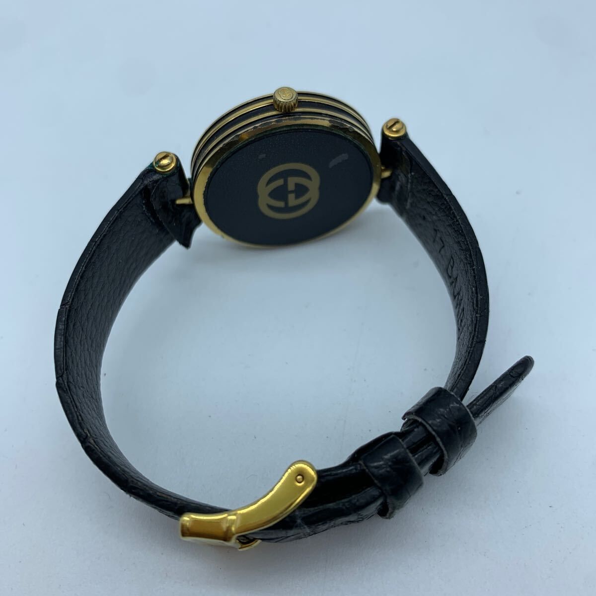 GUCCI グッチ シェリーライン 黒文字盤 腕時計 稼働品 ボーイズ
