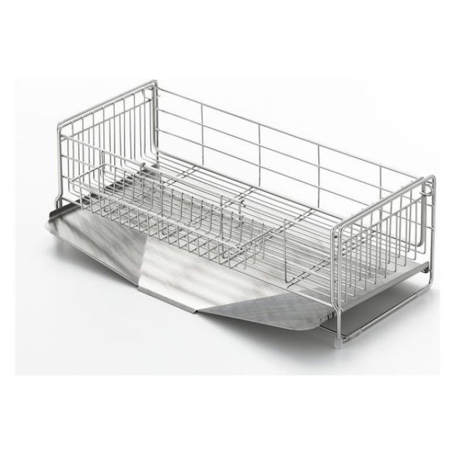 ヨシカワ 水切りラック 水切りかご 日本製 箸置き付き 幅20×奥行47cm 深型 1305933 食器 水切り カゴ 台所 シンク キッチン バスケット