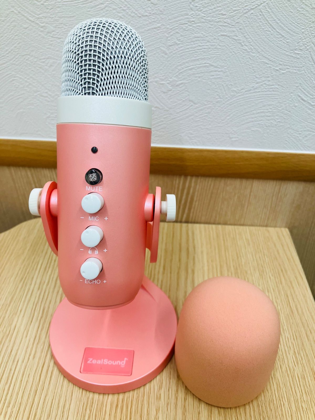 ZealSound pink マイク ZealSound 配信用マイク ASMRマイク