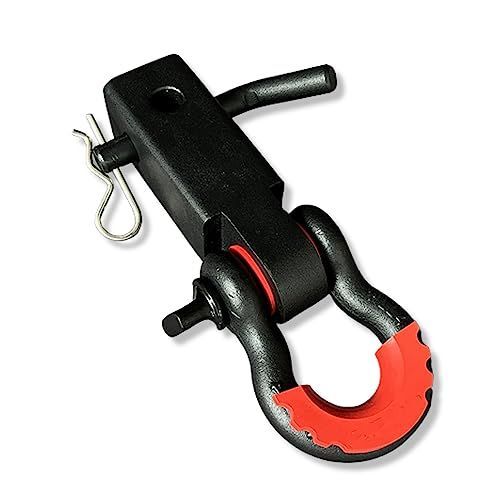 ブラック Lezalic ヒッチメンバー ハイラックス ハイエース デリカ シャックル マウント 牽引 フック 汎用 (ブラック)