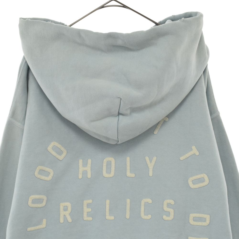 SAINT MICHAEL (セントマイケル) 22AW HOLY RELICS FELT ホーリーリレックスフェルト ダメージ加工スウェットプルオーバーパーカー  ライトブルー SM-A22-0000-022 - メルカリ