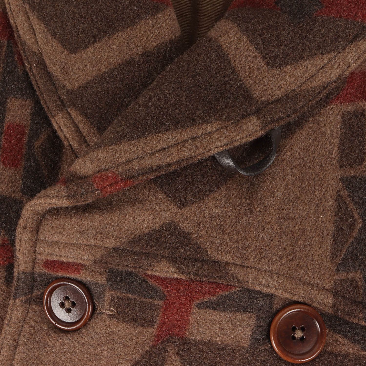 美品 RRL コート サイズ:M 18AW ネイティブ柄 メルトンウール ショール 