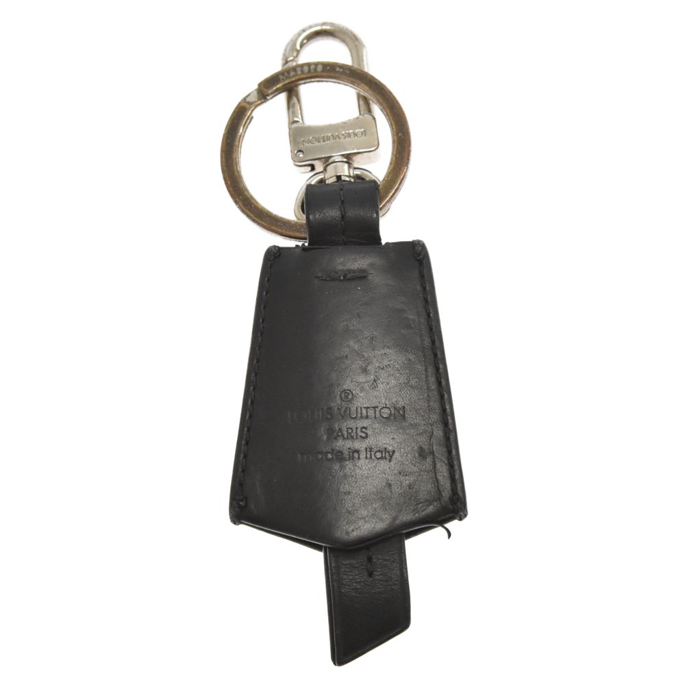 【良品】ルイヴィトン LV クロッシュ キーリング M68020 黒 レザー LOUIS VUITTON ルイ・ヴィトン キーホルダー・LV クロッシュ