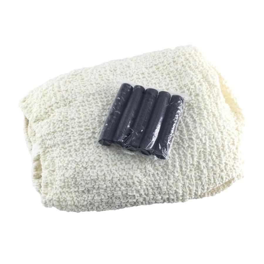 一体型 ソファーカバー ポコポコ素材 ジャガード織り 綿混素材 縦横ストレッチ 3人掛用 幅170～200cm アイボリー USTAUSTRALIA_COM_AU