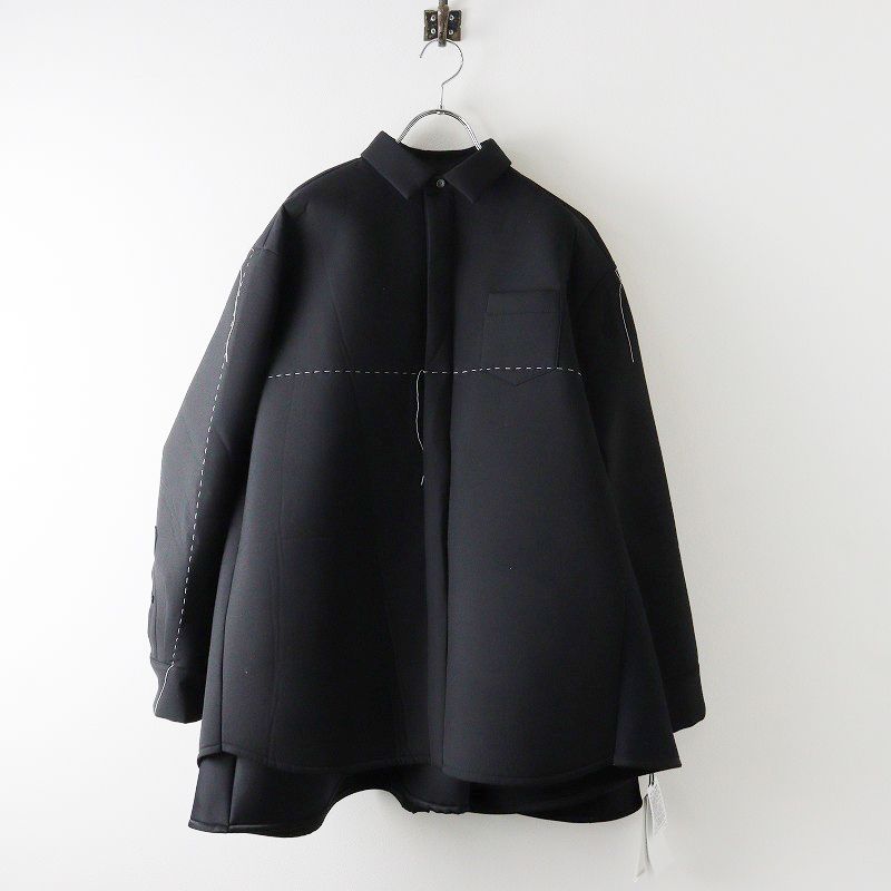 タグ付き 美品 2023AW サカイ sacai Suiting Bonding Dress スーチング ボンディング ドレス 1/ブラック  ワンピース 変形【2400013760676】