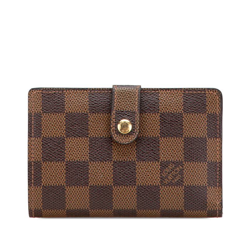 ルイ ヴィトン ダミエ ポルトモネビエ ヴィエノワ N61664 ブラウン PVC レザー レディース LOUIS VUITTON 1-0207749