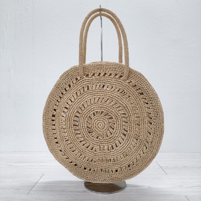 MAISON N.H PARIS サークルバッグ ラフィア トートバッグ かご