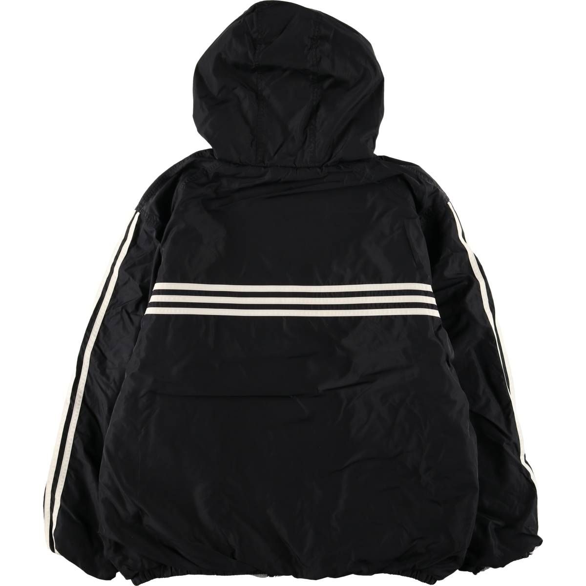 古着 90 00年代 アディダス adidas リバーシブル 中綿入り 中綿パーカー パファージャケット メンズM相当 eaa594950