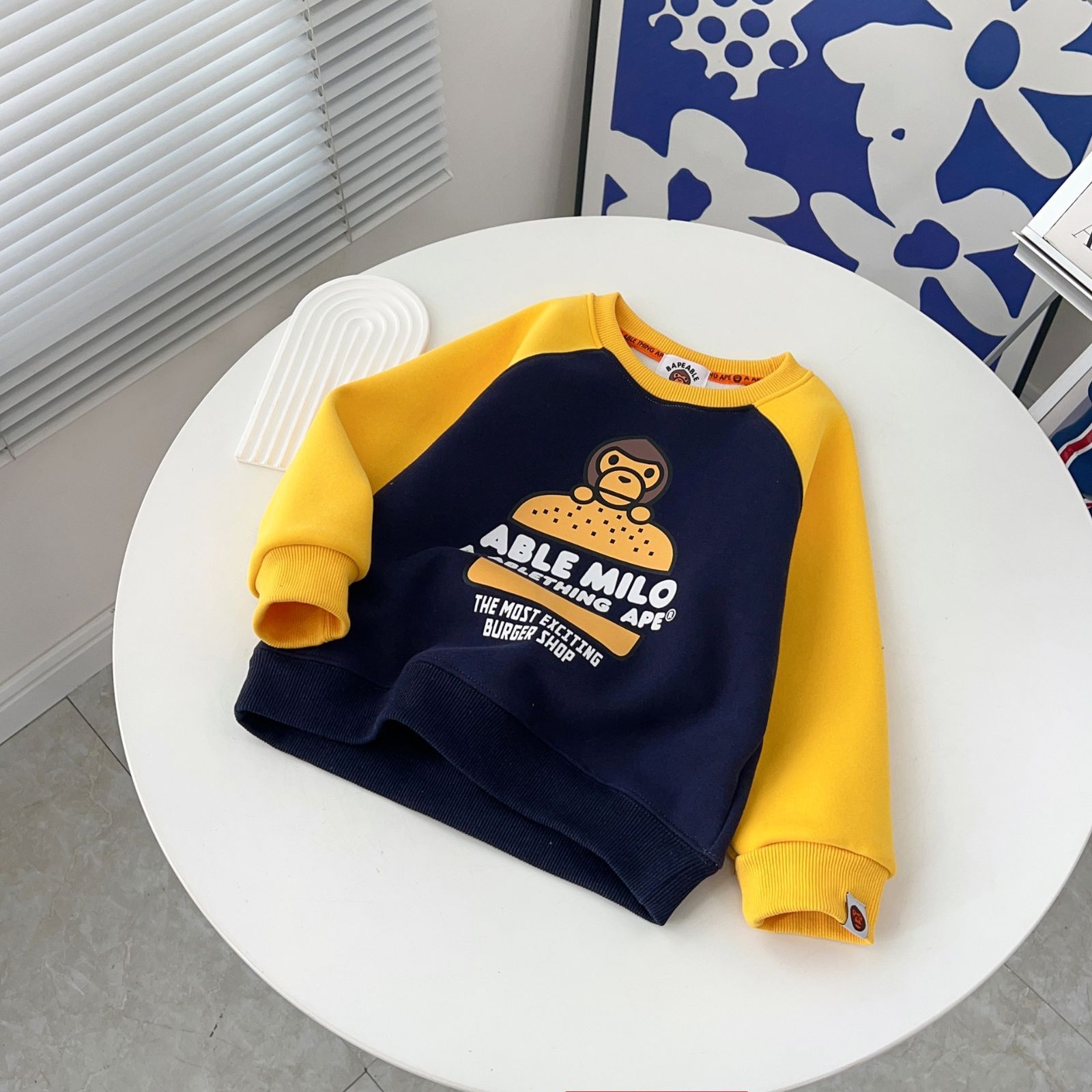 A・BATHING APE　100cm　トレーナー　子供服 A BATHING APE tシャツ BIG HEAD LS TEE キッズ 子供服 男の子