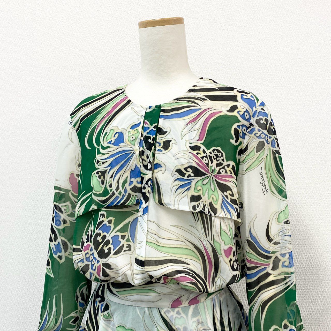 13f7 just cavalli ジャストカヴァリ シアーワンピース 長袖