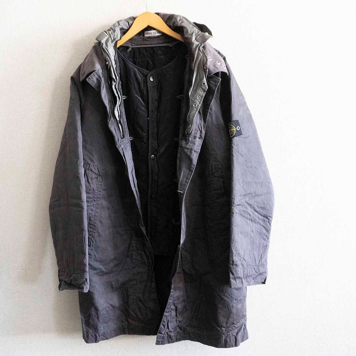 2004AW】STONE ISLAND【RASO-GOMMATO COAT】L コート ストーン 