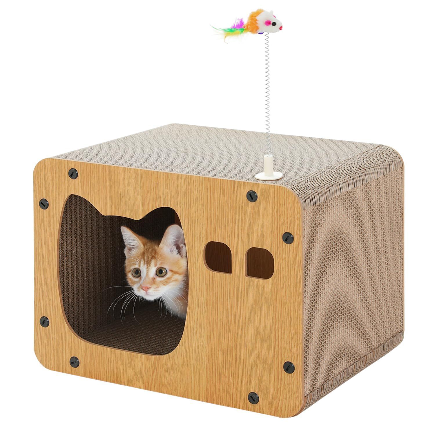 猫用品 【在庫処分】PAWZ Road 猫 爪研ぎ 爪とぎハウス ダンボール