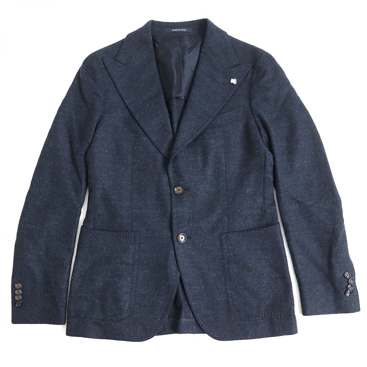 TAGLIATORE アルパカ混 ストライプ ジャケット 未使用級 極美品◇TAGLIATORE タリアトーレ ピンバッジ付き アルパカ混 シングル