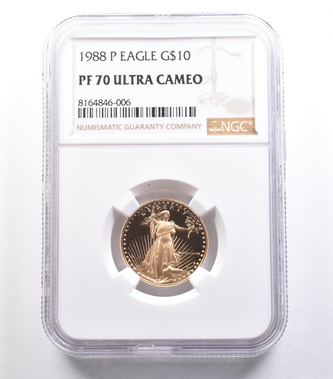 1988P 10ドル アメリカン ゴールド イーグル 1|4オンス ゴールド PF70 UCAM NGC *6451