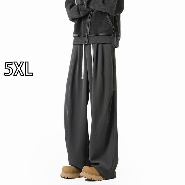 [5XL]メンズ ファッション 服 用 オシャレ シンプル 大人 かっこいい 大きいサイズ ストリート 紳士服 アメリカン クリーン フィット シンプル 無地 パンツ ストレート カジュアル