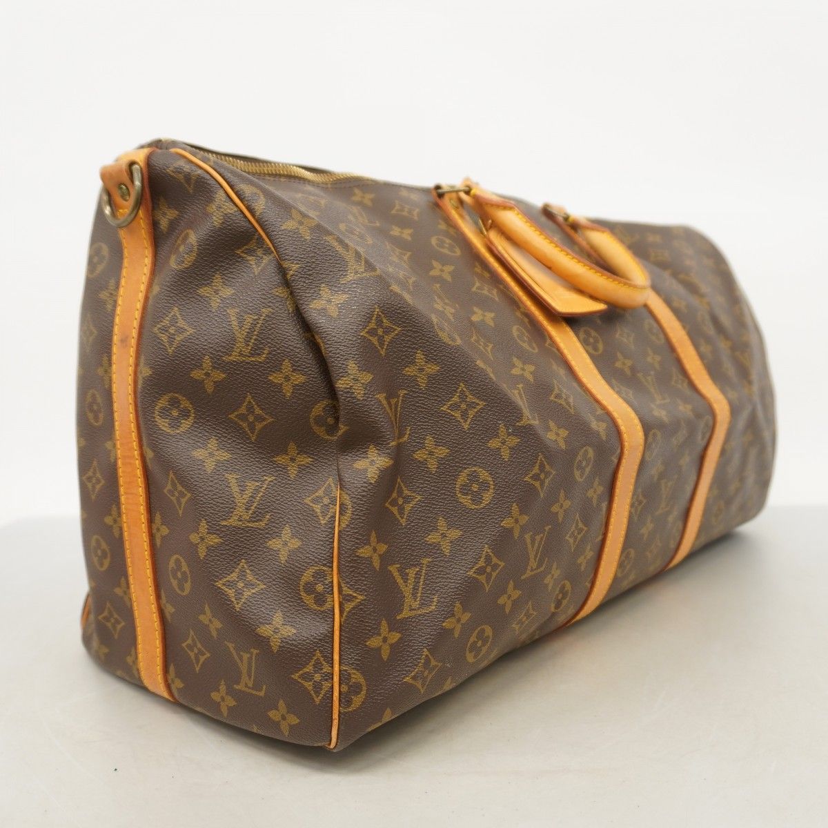 【鑑定済】ルイヴィトン モノグラム キーポル 55 ボストンバッグ ブラウン ルイ・ヴィトン(Louis Vuitton) ルイ・ヴィトン ボストンバッグ
