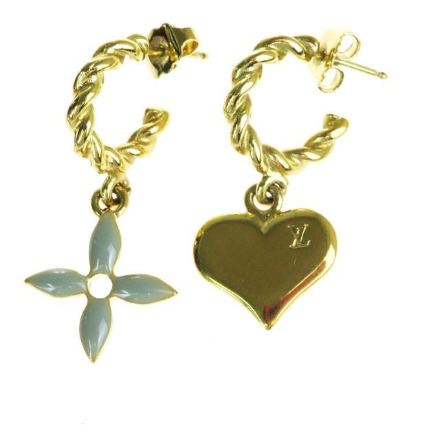 【】 ルイ・ヴィトン(Louis Vuitton) メタル ドロップピアス ゴールド 09FA558