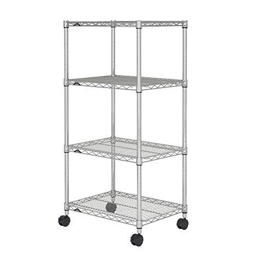 幅60cm_スチールラック_高さ125cm ドウシシャ ルミナス レギュラー ラック スチールラック 収納棚 幅60 4段 隙間収納 防錆加工 業務用 耐荷重250kg (棚板1枚あたり) キャスター付き 豊富なカスタム