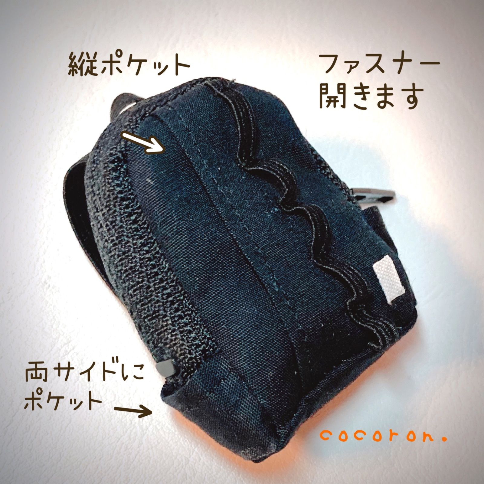 ★ハンドメイド★ミニチュア キャラクター バッグ ブラック ドールアウトフィット tiger-and-dragon_bag-kit-kuro